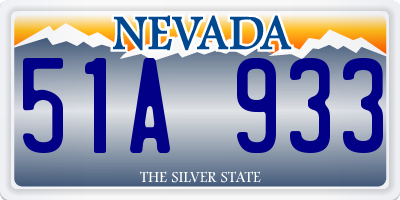 NV license plate 51A933