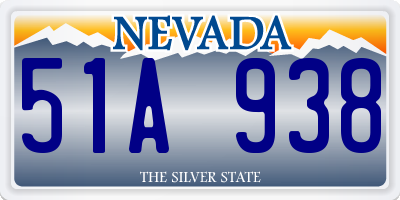 NV license plate 51A938