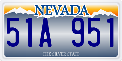 NV license plate 51A951