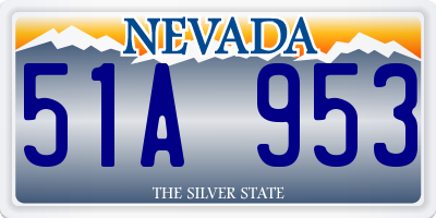 NV license plate 51A953