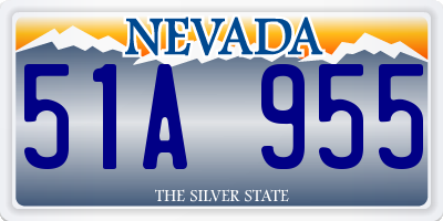 NV license plate 51A955