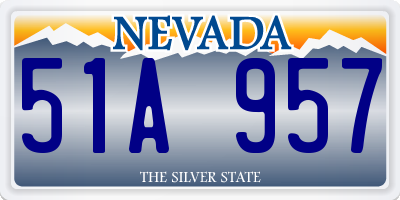 NV license plate 51A957