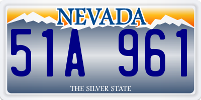 NV license plate 51A961