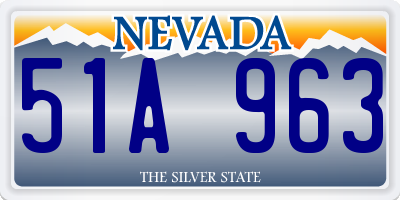 NV license plate 51A963