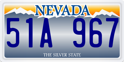 NV license plate 51A967