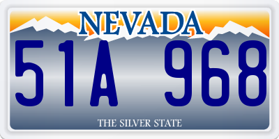 NV license plate 51A968