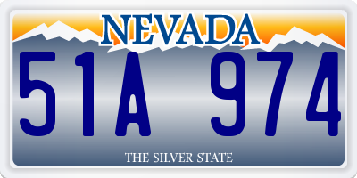 NV license plate 51A974