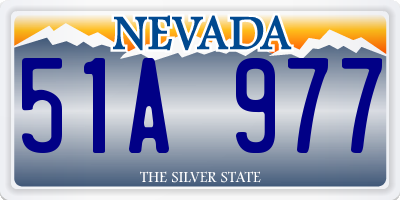 NV license plate 51A977