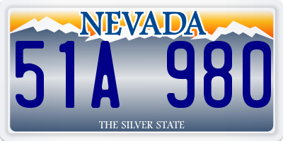 NV license plate 51A980