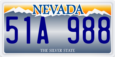 NV license plate 51A988