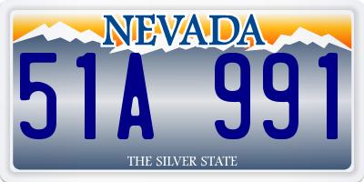 NV license plate 51A991