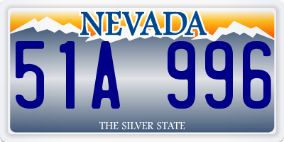 NV license plate 51A996