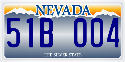 NV license plate 51B004