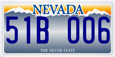 NV license plate 51B006