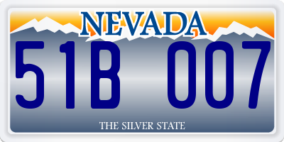 NV license plate 51B007