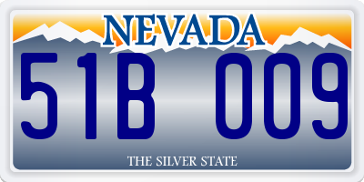 NV license plate 51B009