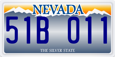 NV license plate 51B011