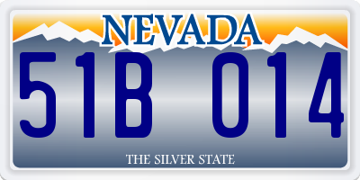 NV license plate 51B014