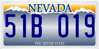 NV license plate 51B019