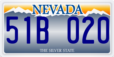 NV license plate 51B020