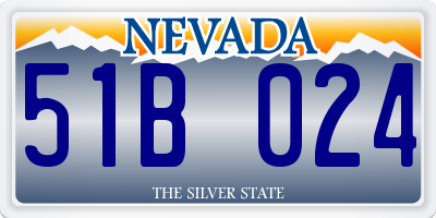 NV license plate 51B024