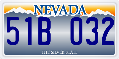 NV license plate 51B032