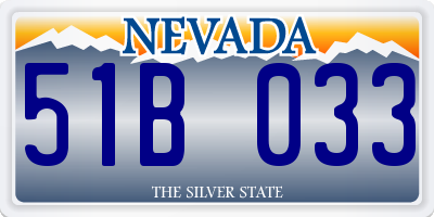 NV license plate 51B033