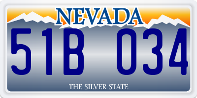 NV license plate 51B034