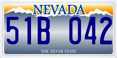 NV license plate 51B042