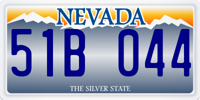 NV license plate 51B044