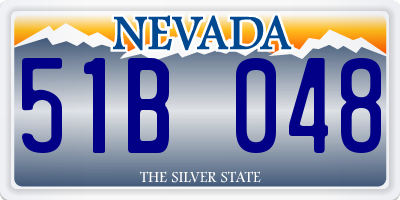 NV license plate 51B048