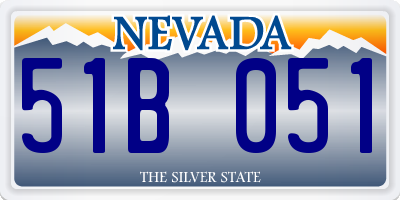 NV license plate 51B051