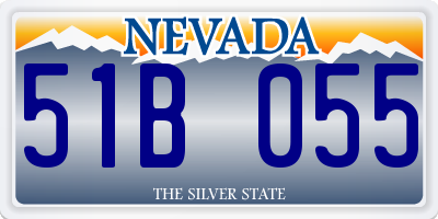 NV license plate 51B055