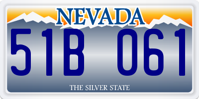 NV license plate 51B061