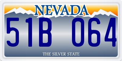 NV license plate 51B064