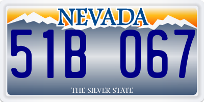 NV license plate 51B067