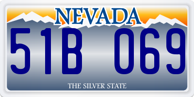 NV license plate 51B069