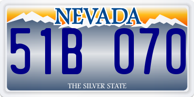 NV license plate 51B070