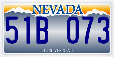 NV license plate 51B073