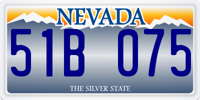 NV license plate 51B075