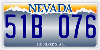 NV license plate 51B076