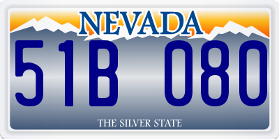 NV license plate 51B080