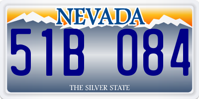 NV license plate 51B084