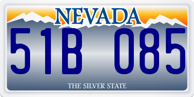 NV license plate 51B085