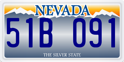 NV license plate 51B091