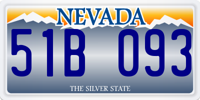 NV license plate 51B093