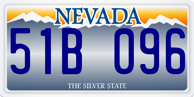 NV license plate 51B096