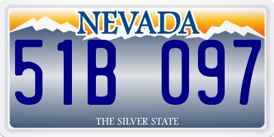NV license plate 51B097