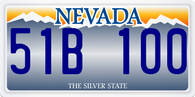 NV license plate 51B100