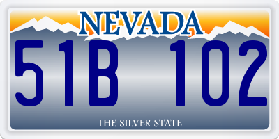 NV license plate 51B102